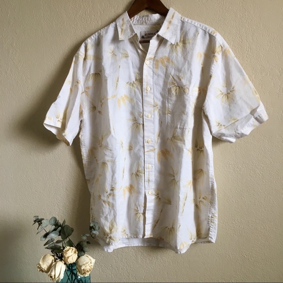 Vintage Other - Men’s vintage SUMA linen tropical palm button up